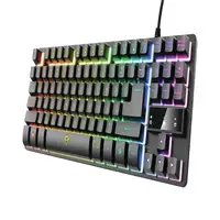 Trust GXT 833 Thado teclado Juego USB Español Negro, Plata