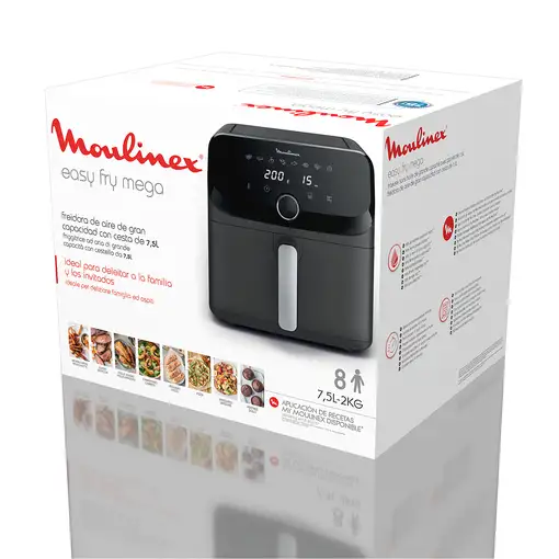 Freidora de aire 7.5 L Negro EZ855HF0 MOULINEX