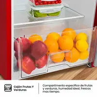 Hisense RR220D4BRE nevera combi Independiente 165 L E Rojo