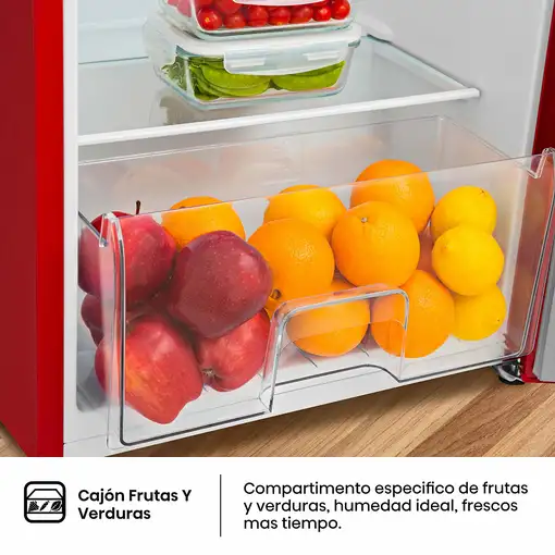 Hisense RR220D4BRE nevera combi Independiente 165 L E Rojo
