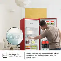 Hisense RR220D4BRE nevera combi Independiente 165 L E Rojo