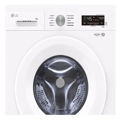 LG F4X1008NWH lavadora Carga frontal 8 kg 1400 RPM Blanco