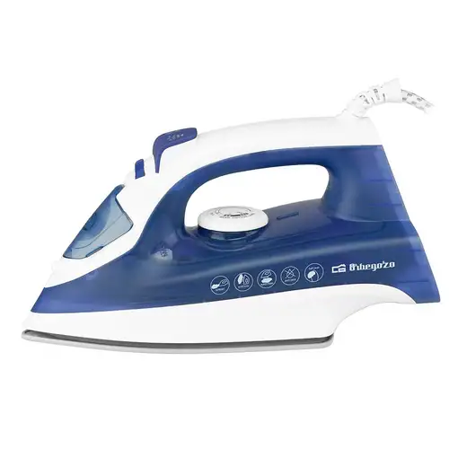 Orbegozo SV 2250 plancha Plancha vapor-seco Suela de cerámica 2200 W Azul, Blanco