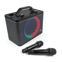 Karaoke Portátil PartyGo PRIXTON - 2 Micrófonos - Bluetooth, USB, Aux - Luz LED