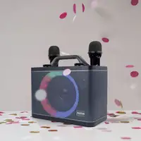 Karaoke Portátil PartyGo PRIXTON - 2 Micrófonos - Bluetooth, USB, Aux - Luz LED