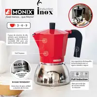 Monix M863109 cafetera manual Cafetera italiana 0,47 L Rojo