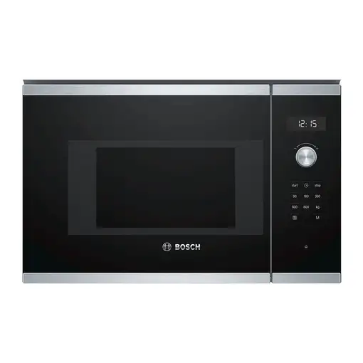 Bosch Serie 6 BFL524MS0 microondas Negro, Acero inoxidable Solo microondas Integra