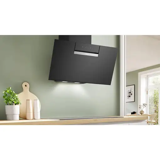 Bosch Serie 4 DWK87FN60 campana De pared Negro 431 m³/h