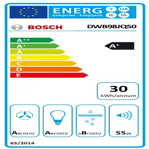 Bosch Serie 6 DWB98JQ50 campana De pared Acero inoxidable 843 m³/h