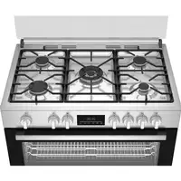 Beko BGM11226EX Cocina independiente A+ Eléctrico Encimera de gas Negro, Plata