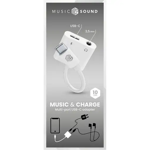 Music Sound 8018080478741 3.5mm, USB-C USB-C Blanco