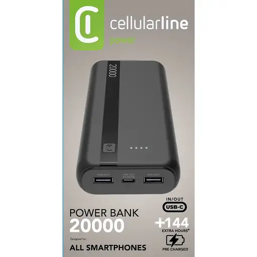 Cellularline Power Bank 20000 Cargador Portátil 20000mAh
