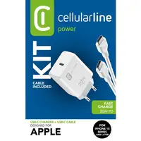Cellularline 8018080473418 Universal Blanco Corriente alterna Carga rápida Interio