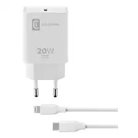 Cellularline USB-C Charger Kit 20W - USB-C to Lightning - iPhone 8 or later Cargad Cellularline USB-C Charger Kit 20W - USB-C to Lightning - iPhone 8 or later Cargad