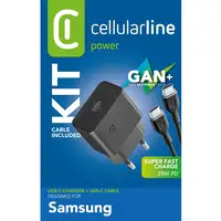 Cellularline Super Fast Charger Kit 25W - USB-C to USB-C - Samsung