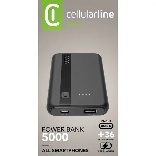 Cellularline Power Bank 5000 Cargador Portátil 5000mAh