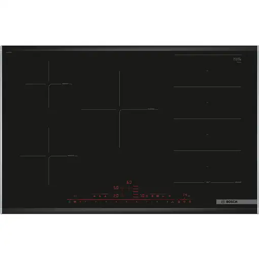 Bosch Serie 8 PXV875DV1E hobs Negro Integrado 82 cm Con placa de inducción 5 zona(