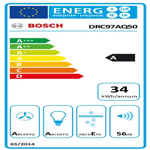 Bosch Serie 6 DRC97AQ50 campana De techo Acero inoxidable 760 m³/h