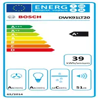 Bosch Serie 8 DWK91LT20 campana De pared Blanco 441 m³/h