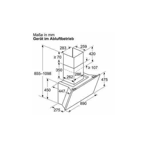 Bosch Serie 8 DWK91LT60 campana De pared Negro A+ 441 m³/h