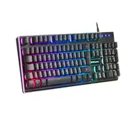 Mars Gaming MK320ES, Teclado Gaming H-Mech, 13 Modos RGB y Halo, Reposamuñecas Aco