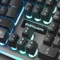 Mars Gaming MK320ES, Teclado Gaming H-Mech, 13 Modos RGB y Halo, Reposamuñecas Aco