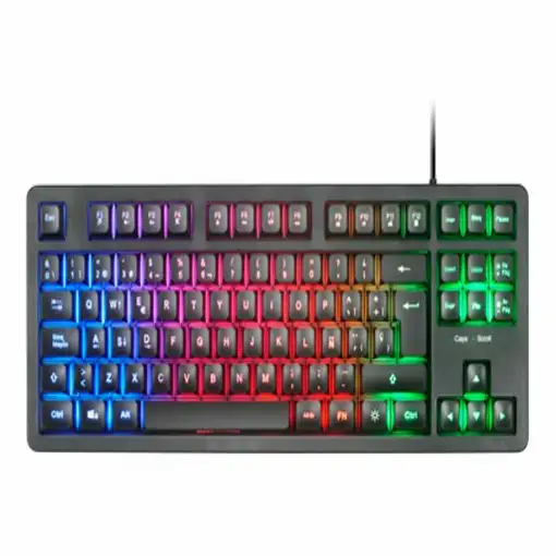 Mars Gaming MK023, Teclado Gaming TKL, Tecnología Híbrida H-Mech, Iluminación FRGB