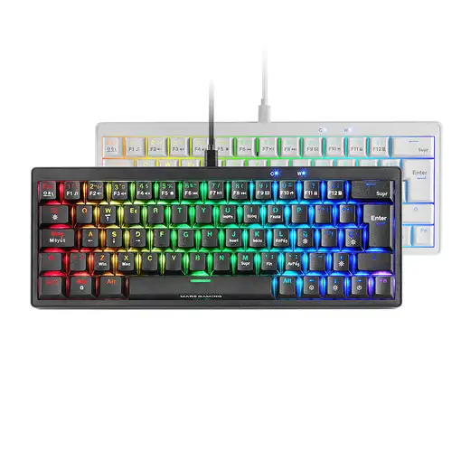 Mars Gaming MKMINIPRO, Teclado Mecánico Ultra-Compacto 60%, Switches Mecánicos Hot