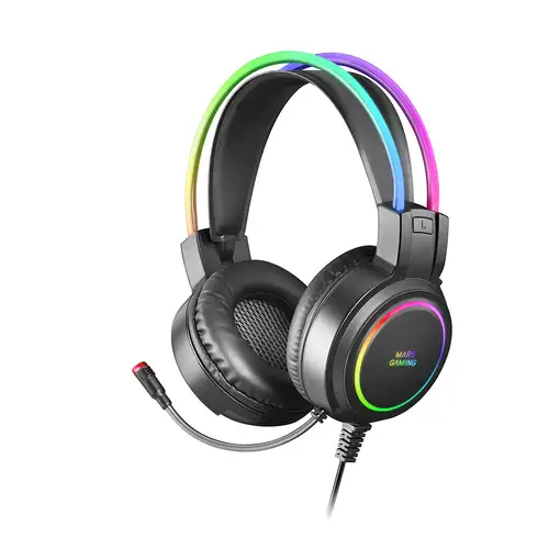 Mars Gaming MHRGB, Auriculares Chroma RGB Flow, Micrófono Profesional, Sonido Espa