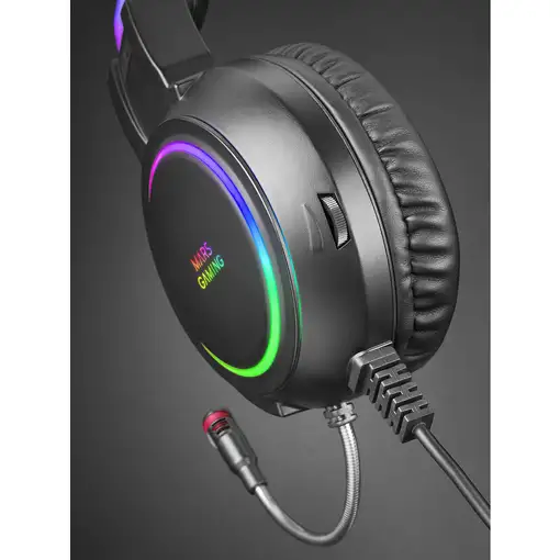 Mars Gaming MHRGB, Auriculares Chroma RGB Flow, Micrófono Profesional, Sonido Espa