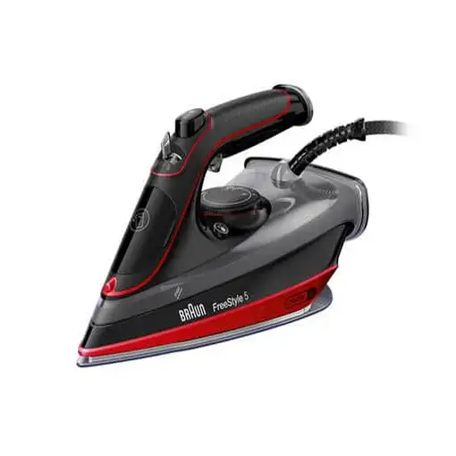 Braun FreeStyle 5 SI 5057 RD Plancha a vapor Suela de cerámica 2700 W Negro, Rojo