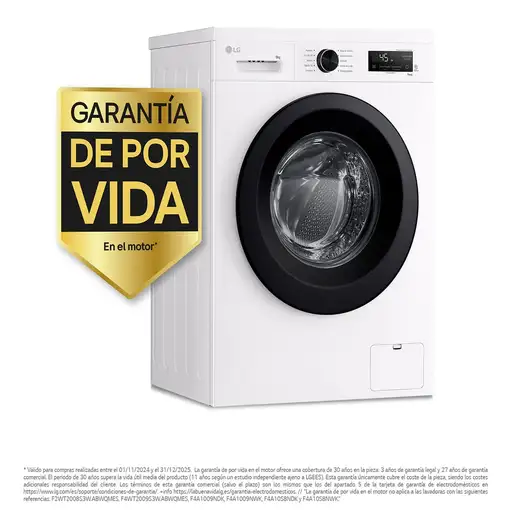LG F4X1009NWK lavadora Carga frontal 9 kg 1400 RPM Blanco