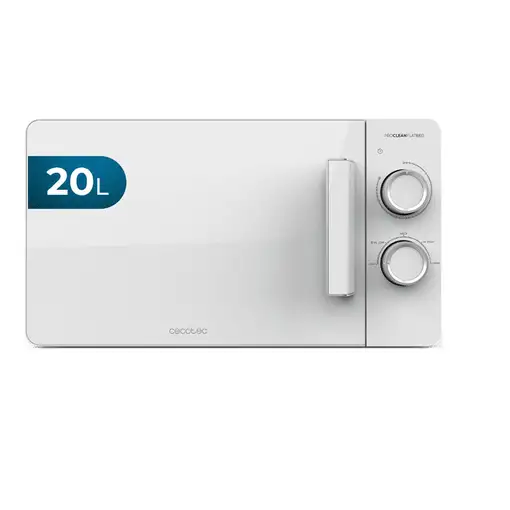 Microondas con grill sin plato, blanco 20 L 700 W, Proclean 3020 Flatbed CECOTEC