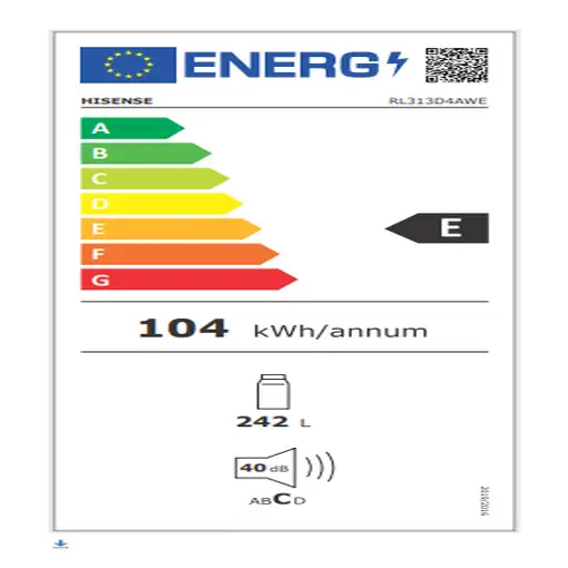Hisense RL313D4AWE frigorífico Independiente 242 L Blanco