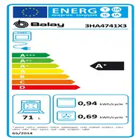 Balay 3HA4741X3 horno 71 L Negro, Acero inoxidable