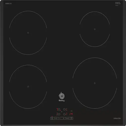 Balay 3EB961LR hobs Negro Integrado 59 cm Con placa de inducción 4 zona(s)