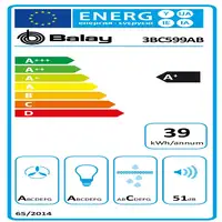 Balay 3BC599AB campana De pared Blanco 441 m³/h