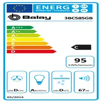 Balay 3BC585GB campana De pared Blanco 629 m³/h