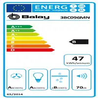 Balay 3BC096MN campana De pared Negro 619 m³/h