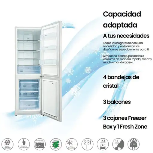 Infiniton FGC-236C70WEM nevera combi Independiente 253 L E Blanco