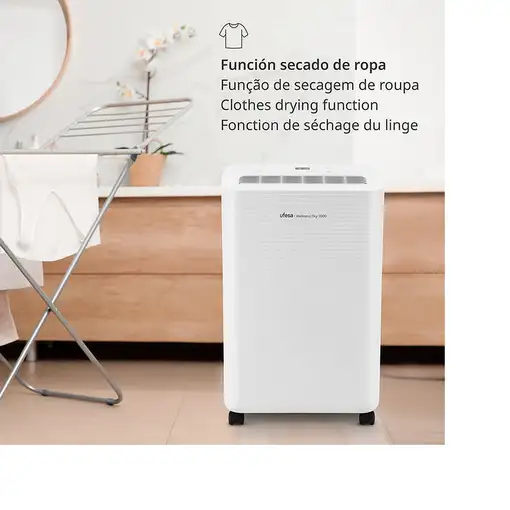 Ufesa Wellness Dry 1000 2 L 47 dB 250 W Blanco