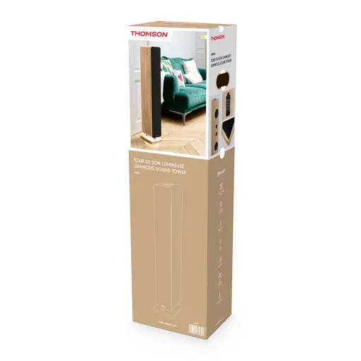 Altavoz Torre de sonido Bluetooth luminosa 120 W Thomson DS702