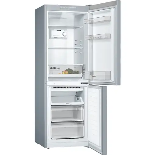 Bosch Serie 2 KGN33NLEB nevera y congelador Independiente 282 L E Acero inoxidable