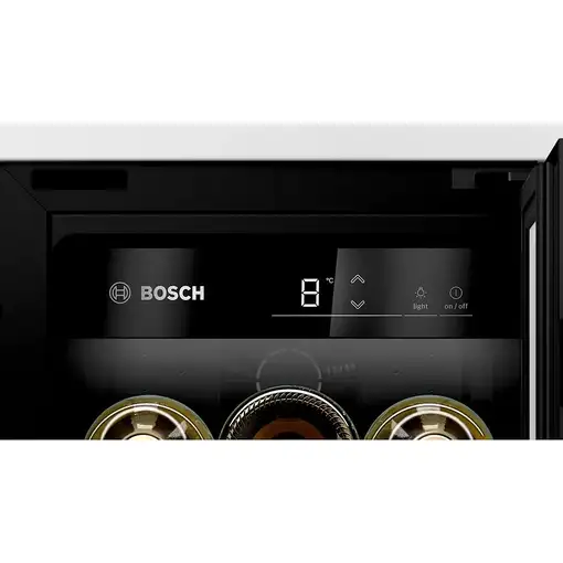 Bosch KUW20VHF0 enfriador de vino Nevera de vino Integrado Negro 21 botella(s)