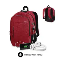 Mochila Para Portátil Urban Lock 16\  Rojo