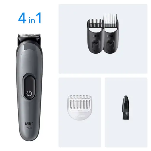 Braun AIO3500 cortadora de pelo y maquinilla Negro, Gris 14 Níquel-metal hidruro (