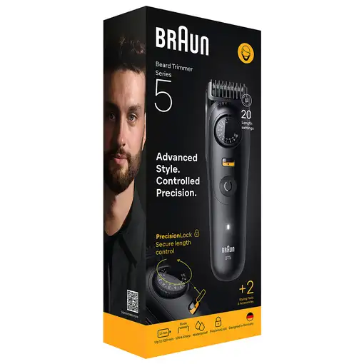 Braun BeardTrimmer 5 BT5500 depiladora para la barba Batería 20 2 cm Mojado y seco