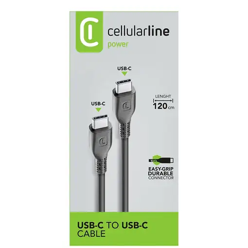 Cellularline Power Cable 120cm - USB-C to USB-C
