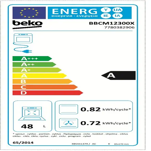 Beko BBCM12300X horno 48 L 2400 W Acero inoxidable