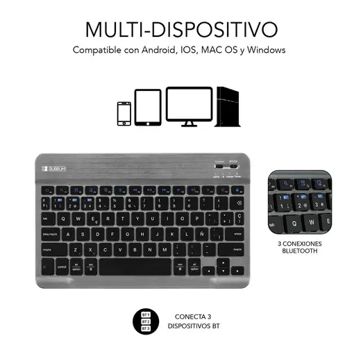 Funda Con Teclado Keytab Pro Bt Para Samsung Galaxy Tab A9 +11”